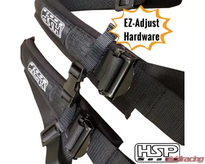 HSP Seats 4 Point Harness 2 Inch Auto Buckle Black - SB22A4B-JJHX